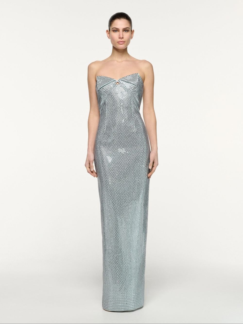 Roland Mouret Origami Drape Bust Diamante Gown